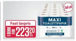 Europris Maxi toalettpapir tilbud