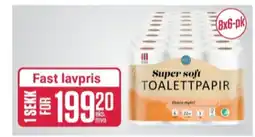 Europris Super soft toalettpapir tilbud
