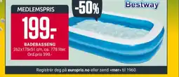 Europris Bestway basseng tilbud