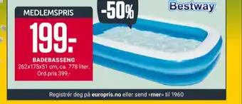 Europris Bestway basseng tilbud