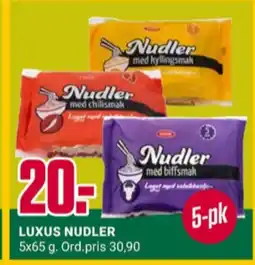 Europris Luxus nudler biffsmak tilbud
