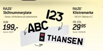 Thansen Klistremerke tilbud