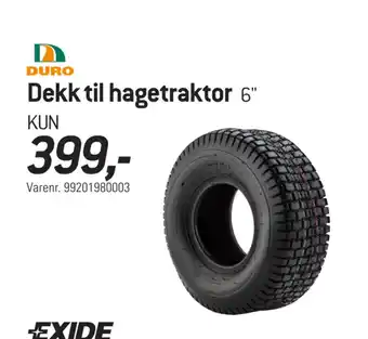 Thansen Dekk til hagetraktor tilbud