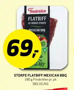 Bunnpris STORFE FLATBIFF MEXICAN BBQ tilbud