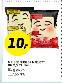 Bunnpris MR. LEE NUDLER M/KJØTT OG M/KYLLING tilbud