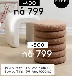 Skeidar Rille puff tilbud