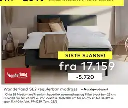 Skeidar Wonderland SL2 regulerbar madrass tilbud
