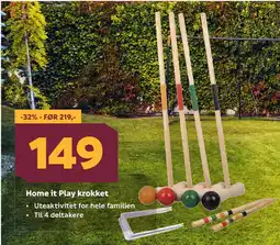 Megaflis Home it Play krokket tilbud