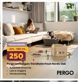 Megaflis Pergo laminatgulv Trondheim Fresh Nordic Oak tilbud