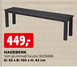 jem & fix HAGEBENK tilbud