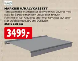 jem & fix MARKISE M/HALVKASSETT tilbud