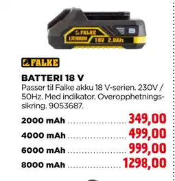 jem & fix BATTERI 18 V tilbud