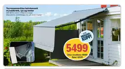 Coop Obs Terrassemarkise halvkassett m/nedtrekk, lys og motor tilbud