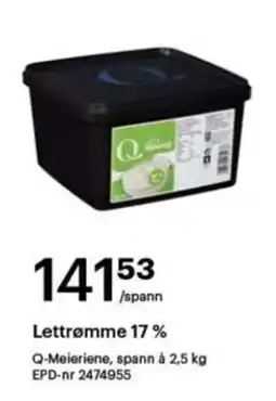 Storcash Lettrømme 17 % tilbud