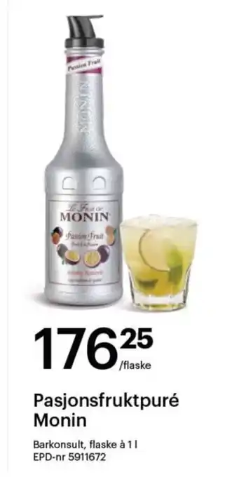 Storcash Pasjonsfruktpuré Monin tilbud