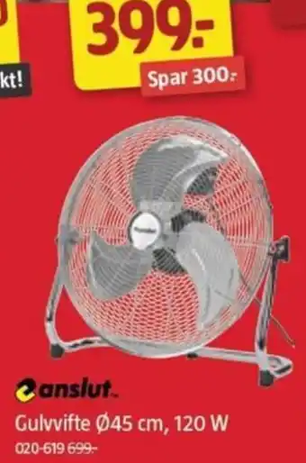 Jula Gulvvifte Ø45 cm, 120 W tilbud