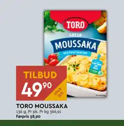 Coop Mega TORO MOUSSAKA tilbud