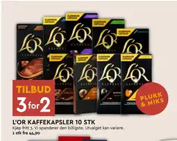 Coop Mega L’OR KAFFEKAPSLER 10 STK tilbud