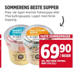 Meny SOMMERENS BESTE SUPPER tilbud