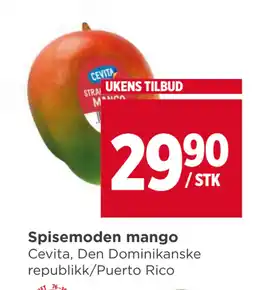 Meny Spisemoden mango tilbud