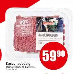 Spar Karbonadedeig tilbud