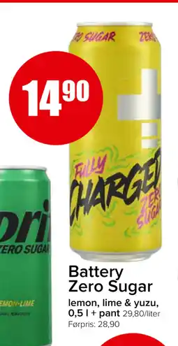 Spar Battery Zero Sugar tilbud