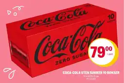 Coop Extra COCA-COLA UTEN SUKKER 10 BOKSER tilbud