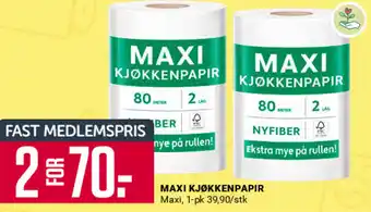 Europris MAXI KJØKKENPAPIR tilbud