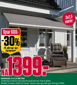 Europris MARKISE 3 X 2,5 METER tilbud