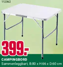 Europris CAMPINGBORD tilbud