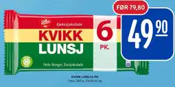 Rema 1000 KVIKK LUNSJ 6-PK tilbud