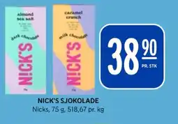 Rema 1000 NICK'S SJOKOLADE tilbud