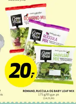 Bunnpris ROMANO, RUCCULA OG BABY LEAF MIX tilbud