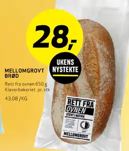 Bunnpris MELLOMGROVT BRØD tilbud