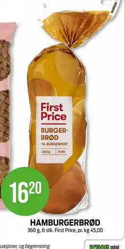Kiwi HAMBURGERBRØD tilbud
