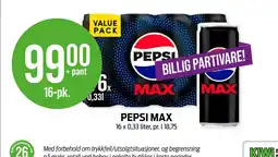 Kiwi PEPSI MAX tilbud