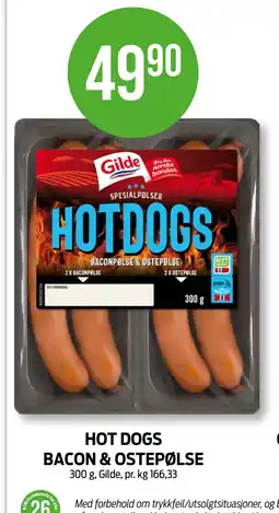 Kiwi HOT DOGS BACON & OSTEPØLSE tilbud