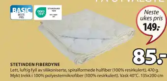 JYSK STETINDEN FIBERDYNE tilbud