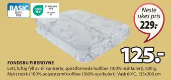 JYSK FONDSBU FIBERDYNE tilbud