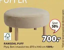 JYSK RAMSDAL PUFF tilbud