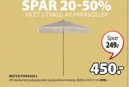 JYSK IBSTED PARASOLL tilbud