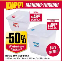 Europris HOME BOX MED LOKK tilbud