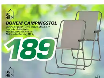 Coop Byggmix BOHEM CAMPINGSTOL tilbud