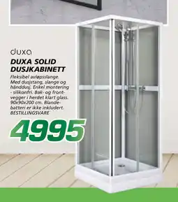 Coop Byggmix DUXA SOLID DUSJKABINETT tilbud