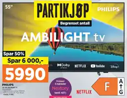 POWER PHILIPS 55" 4K LED SMART TV tilbud