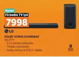 POWER LG DOLBY ATMOS SOUNDBAR NS77TY tilbud