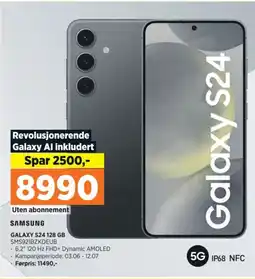 POWER SAMSUNG GALAXY S24 128 GB SMS921BZKDEUB tilbud