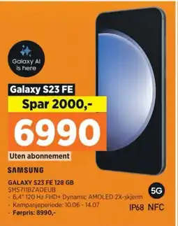 POWER SAMSUNG GALAXY S23 FE 128 GB SMS711BZADEUB tilbud