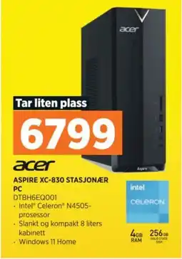 POWER ASPIRE XC-830 STASJONÆR PC DTBH6EQ001 tilbud