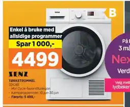 POWER TØRKETROMMEL SDC8B tilbud